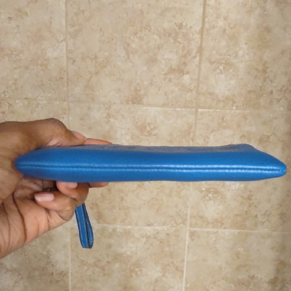Coach Cobalt Blue Leather Pouch - Picture 7 of 9